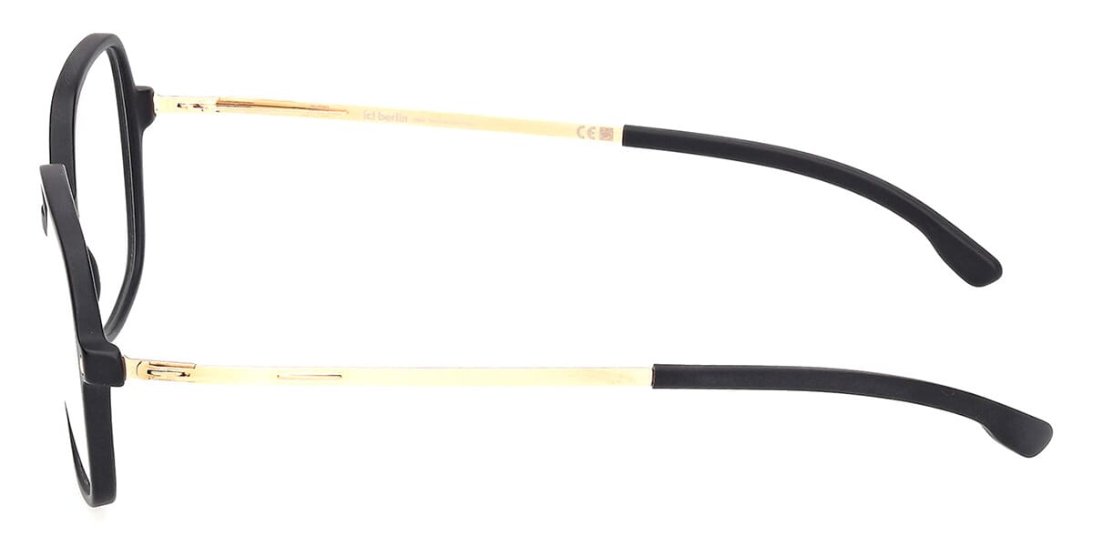 ic! Berlin Hazel Matte Black with Rose Gold Glasses