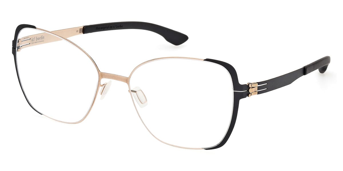 ic! Berlin Irine Black Sides with Rose Gold Glasses