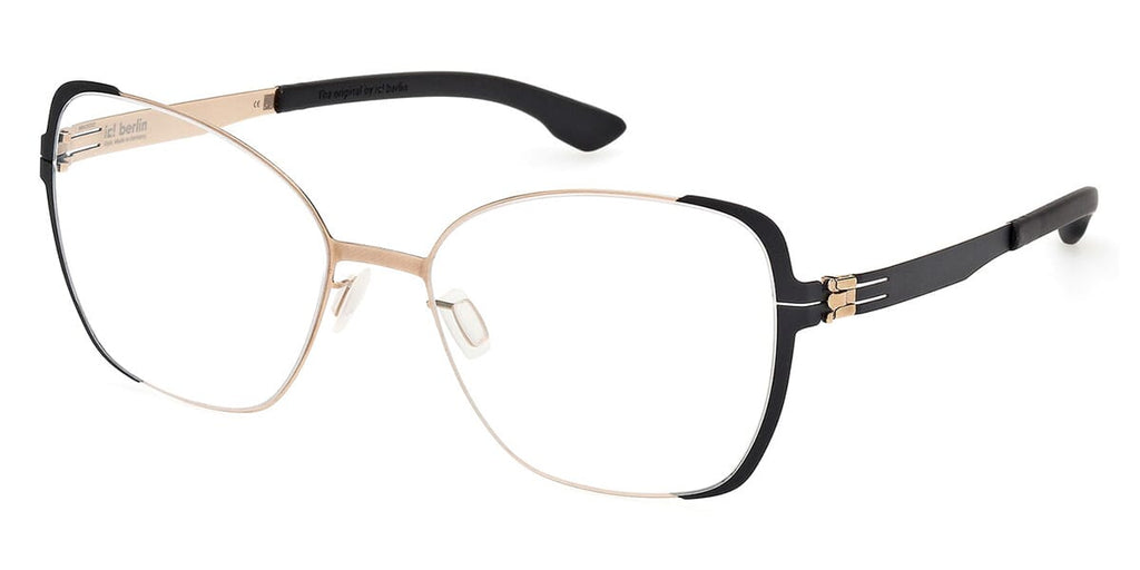 ic! Berlin Irine Black Sides with Rose Gold Glasses