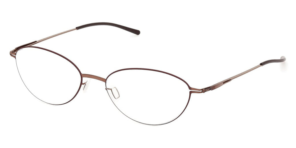 ic! Berlin Isa Shiny Copper Kidney Bean Circle Glasses