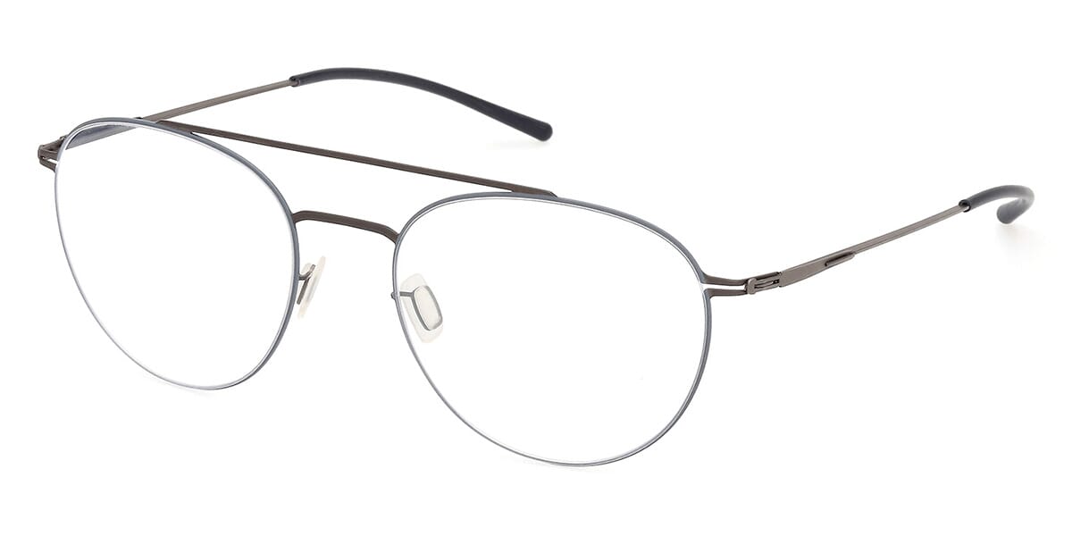ic! Berlin Lev Graphite and Taubenblau Circle Glasses