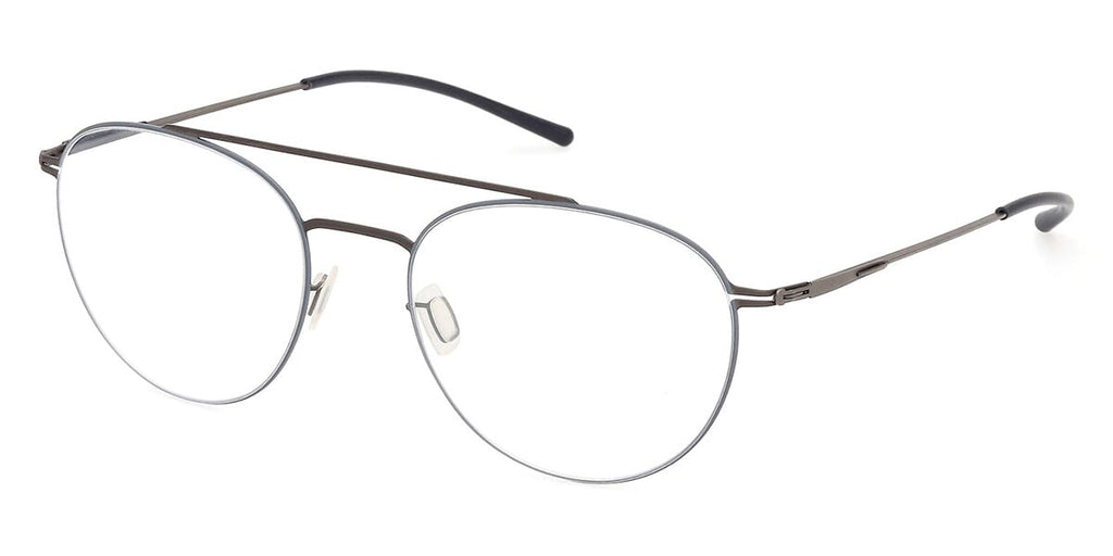 ic! Berlin Lev Graphite and Taubenblau Circle Glasses