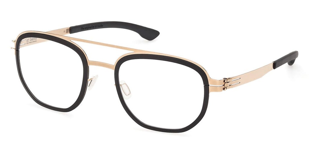 ic! Berlin Osmium Black and Rose Gold Glasses