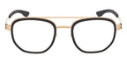 ic! Berlin Osmium Black and Rose Gold Glasses