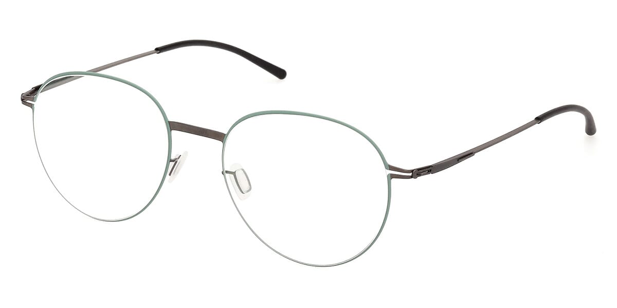 ic! Berlin Ove Graphite Malachite Green Circle Glasses