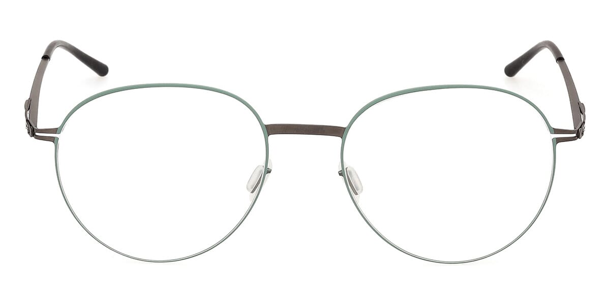 ic! Berlin Ove Graphite Malachite Green Circle Glasses