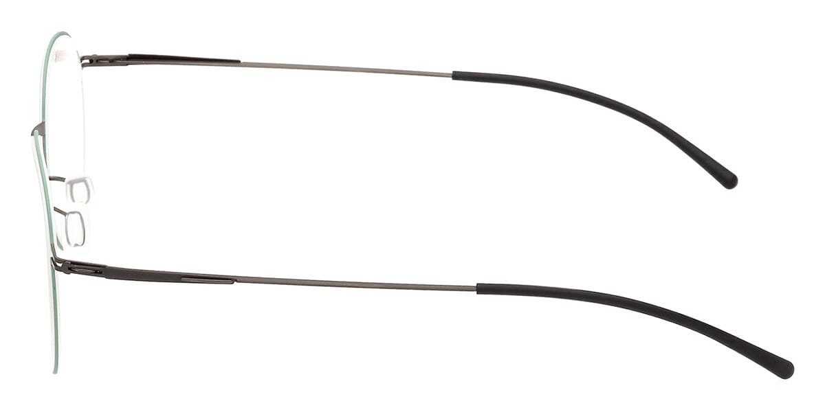 ic! Berlin Ove Graphite Malachite Green Circle Glasses