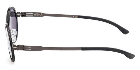 ic! Berlin Sun Bent Gunmetal Rough Black Sunglasses