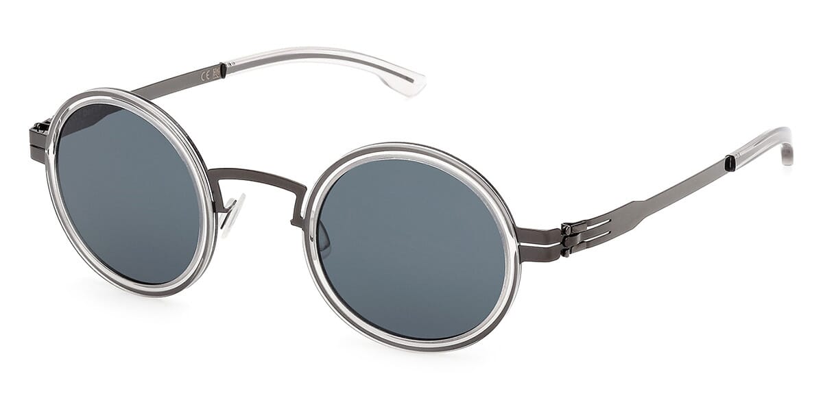 ic! Berlin Sun Bent Gunmetal Sunglasses