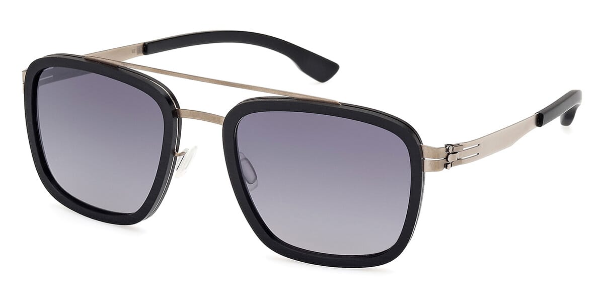 ic! Berlin Sun Jacob Bronze Rough Black Sunglasses