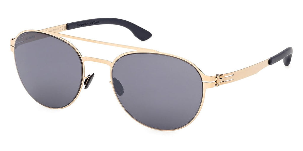ic! Berlin Sun Loris Rose Gold and Marine Blue Sunglasses