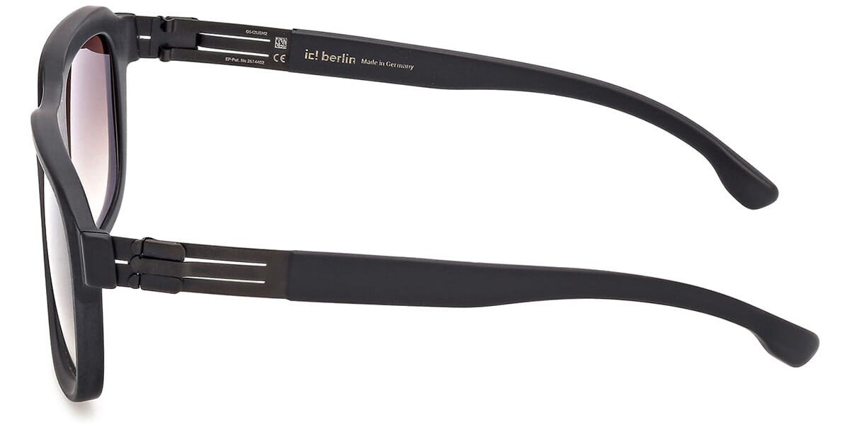 ic! Berlin Sun Rufus Rough Black Sunglasses