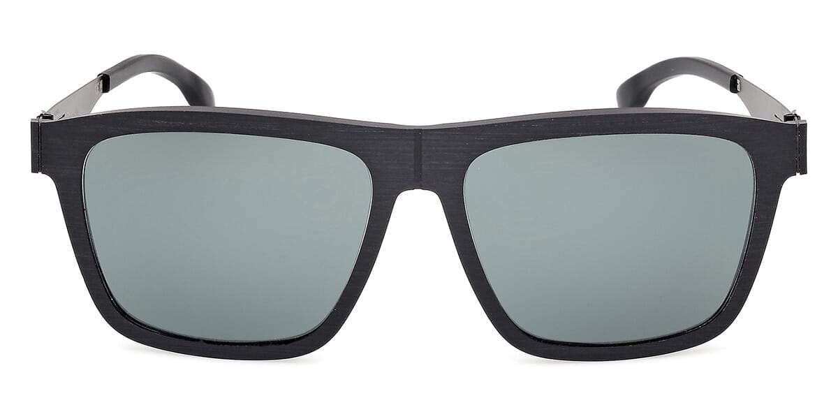 ic! Berlin Sun Zeta Rough Black Polarised Sunglasses