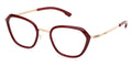 ic! Berlin Vayu Burgundy and Rose Gold Glasses