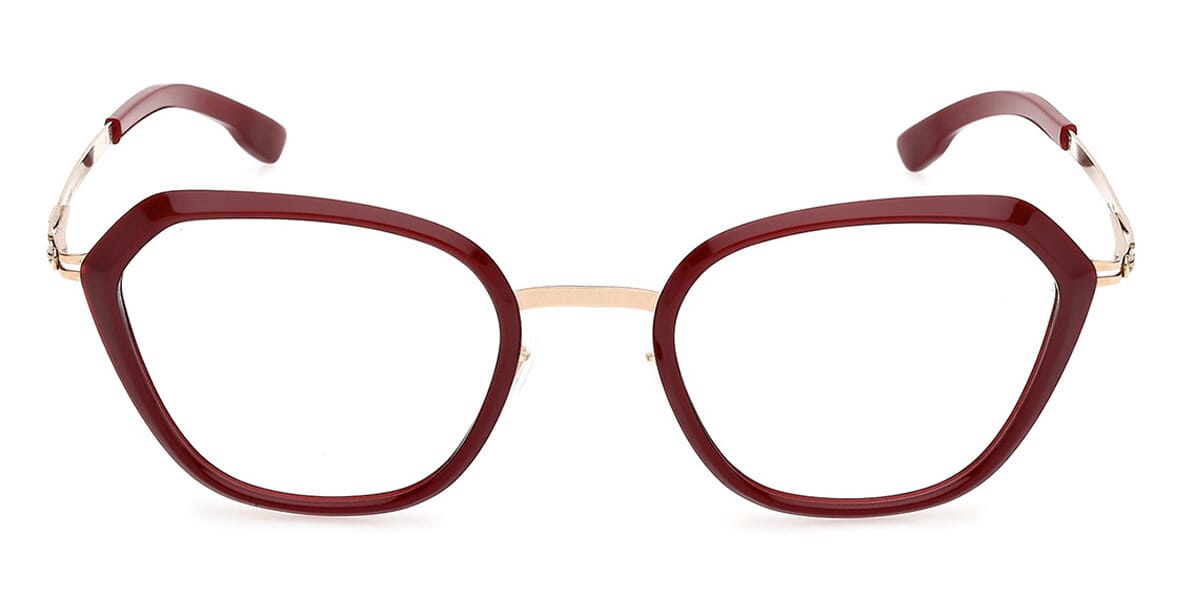 ic! Berlin Vayu Burgundy and Rose Gold Glasses