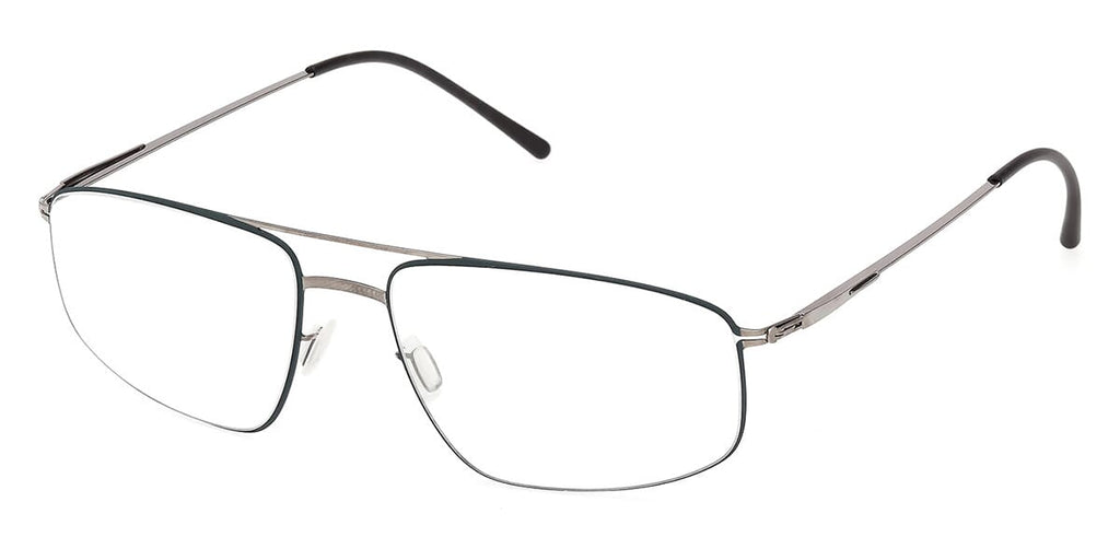 ic! Berlin Vik Beetle Green with Shiny Graphite Circle Glasses