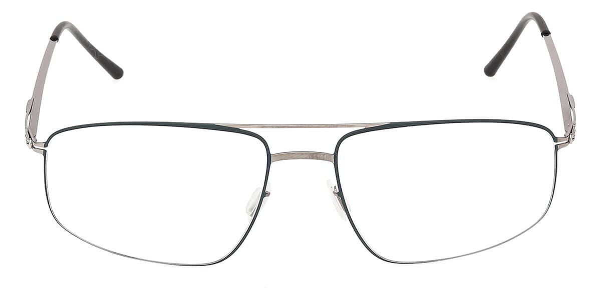 ic! Berlin Vik Beetle Green with Shiny Graphite Circle Glasses