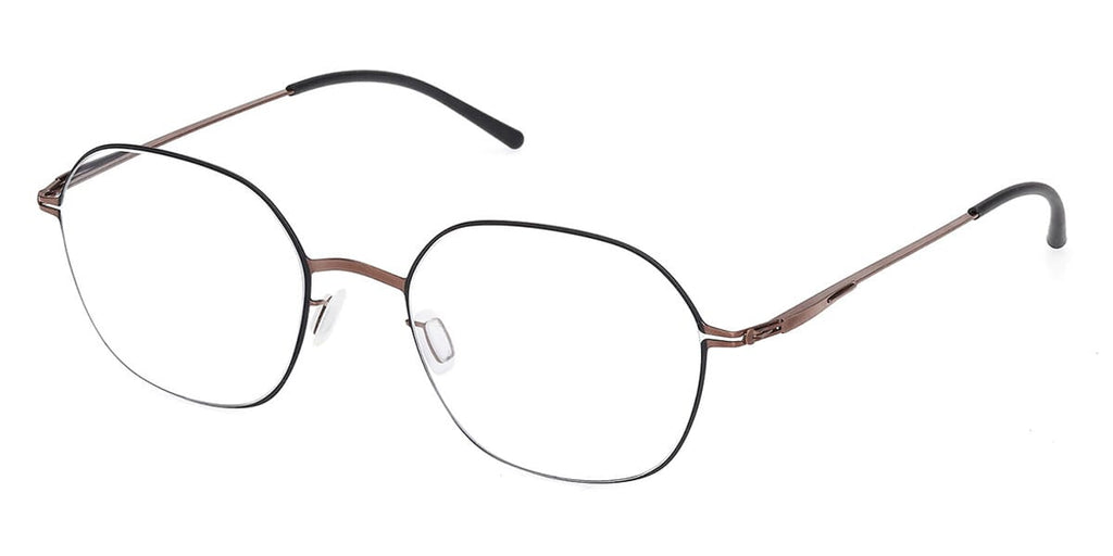 ic! Berlin Vin Shiny Copper with Matte Black Circle Glasses