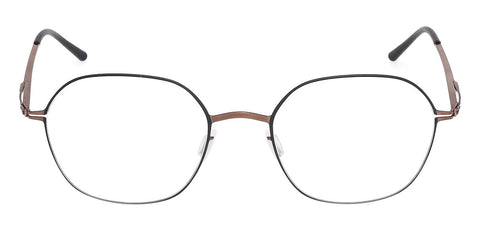 ic! Berlin Vin Shiny Copper with Matte Black Circle Glasses