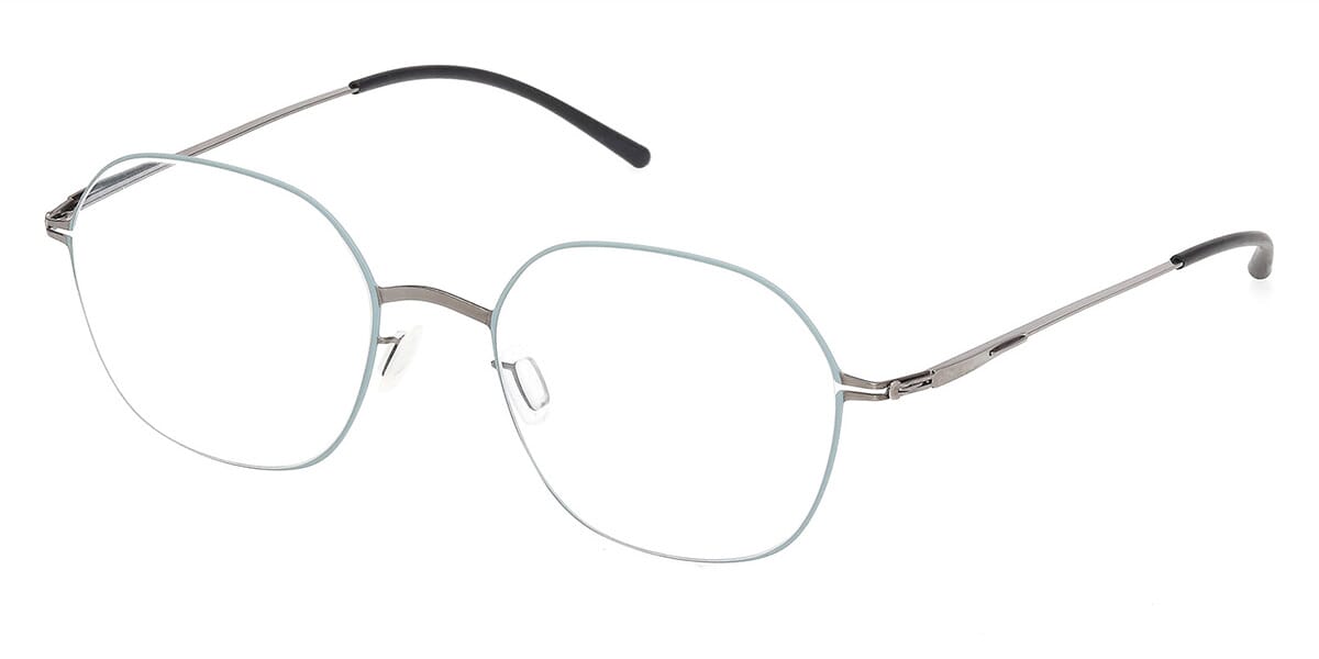 ic! Berlin Vin Shiny Graphite with Venice Green Circle Glasses