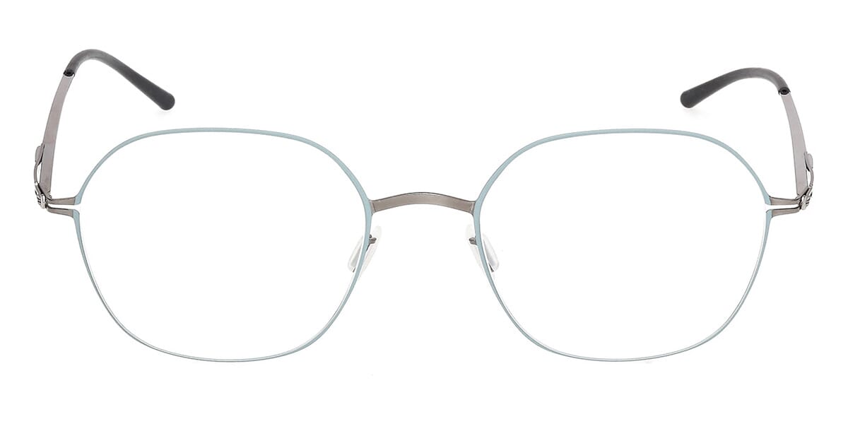 ic! Berlin Vin Shiny Graphite with Venice Green Circle Glasses
