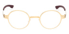 ic! Berlin Wilhelm Matte Gold with Dark Red Glasses