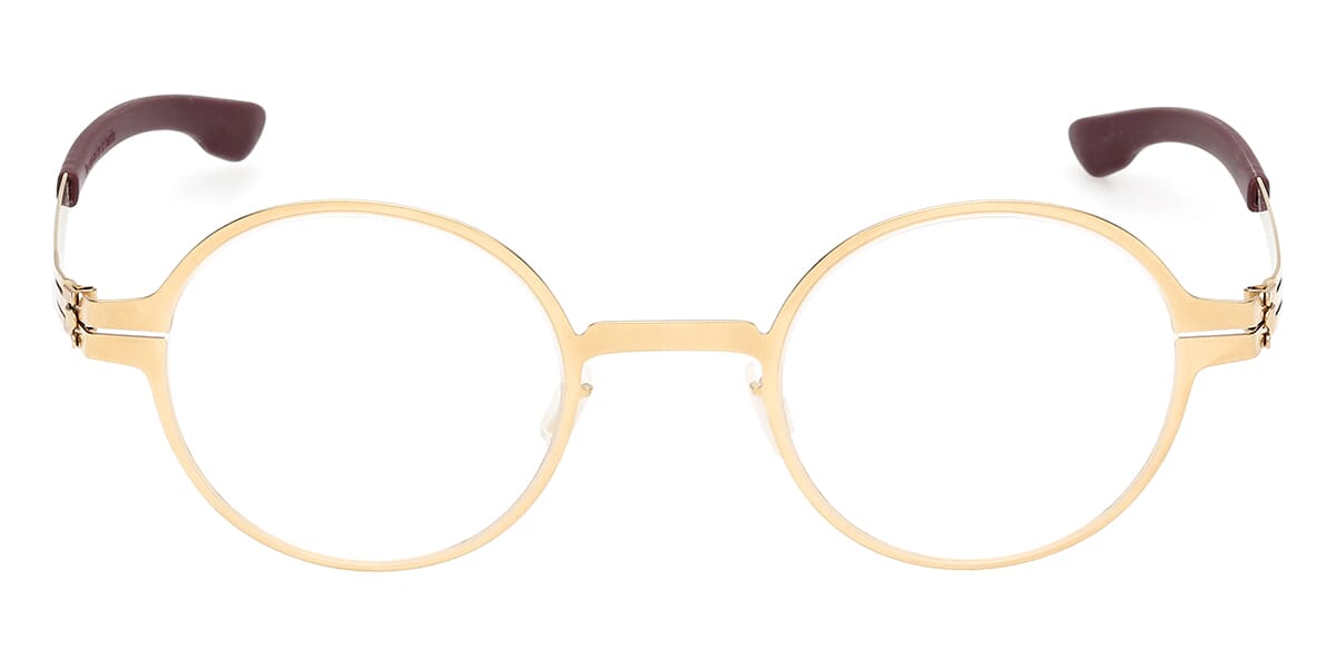 ic! Berlin Wilhelm Matte Gold with Dark Red Glasses