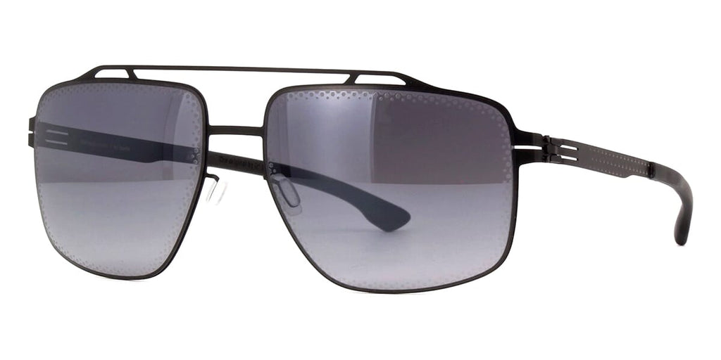 ic! berlin x Mercedes Benz MB 20 Black with Black to Grey Sunglasses
