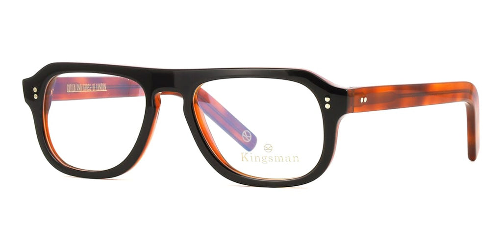 Kingsman X Cutler and Gross 0822 BDTO Black on Dark Tortoise Glasses
