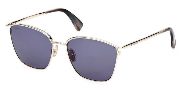 Square-Frame Silver-Tone Sunglasses