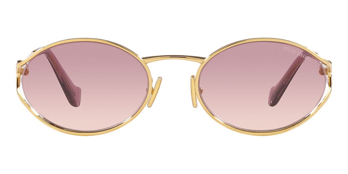 Miu Miu 7OE-5R2 Antique Gold 55R Oval Sunglasses Lens Category 2 :  Amazon.in: Fashion