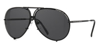 Porsche Design 8478 D Black Frame - Grey & Silver Lenses - As Seen On Kim Kardashian