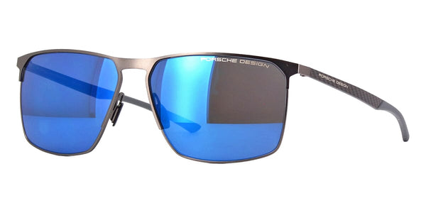 Porsche Design P'8654 C Blue/Grey Round Sunglasses – UV400, Made In Italy