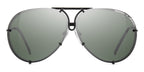 Porsche Design 8478 D Black Frame - Dk Green + Brown Lenses - As Seen On Khloe Kardashian & Kendall Jenner - Black Friday Special