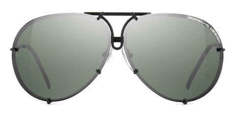 Porsche Design 8478 D Black Frame - Dk Green + Brown Lenses - As Seen On Khloe Kardashian & Kendall Jenner