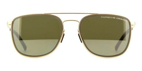 Porsche Design 8692 D Gold with Green Mirrored Lenses Sunglasses