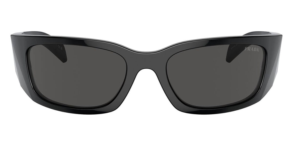 PRADA サングラス SPR 19W-F 1AB-5S0 Prada PR 19WS 1AB5S0 Square Shiny Black Sunglasses