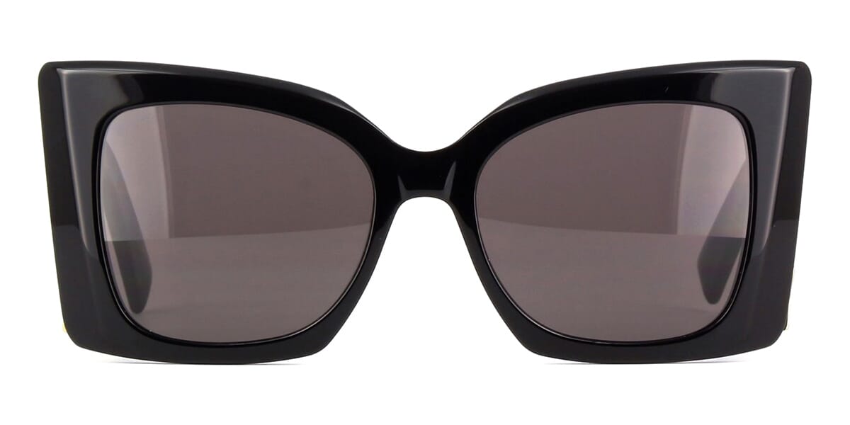 Yves Saint Laurent Gold Logo Black Sunglasses