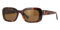 Saint Laurent SLM130/F 004 Sunglasses Havana Rectangle Frame, Brown Lenses Sunglasses Saint Laurent Monogram SL M130 004 53-21 Havana  main image 4