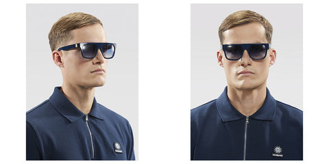 Sandbanks Milano Navy Sunglasses