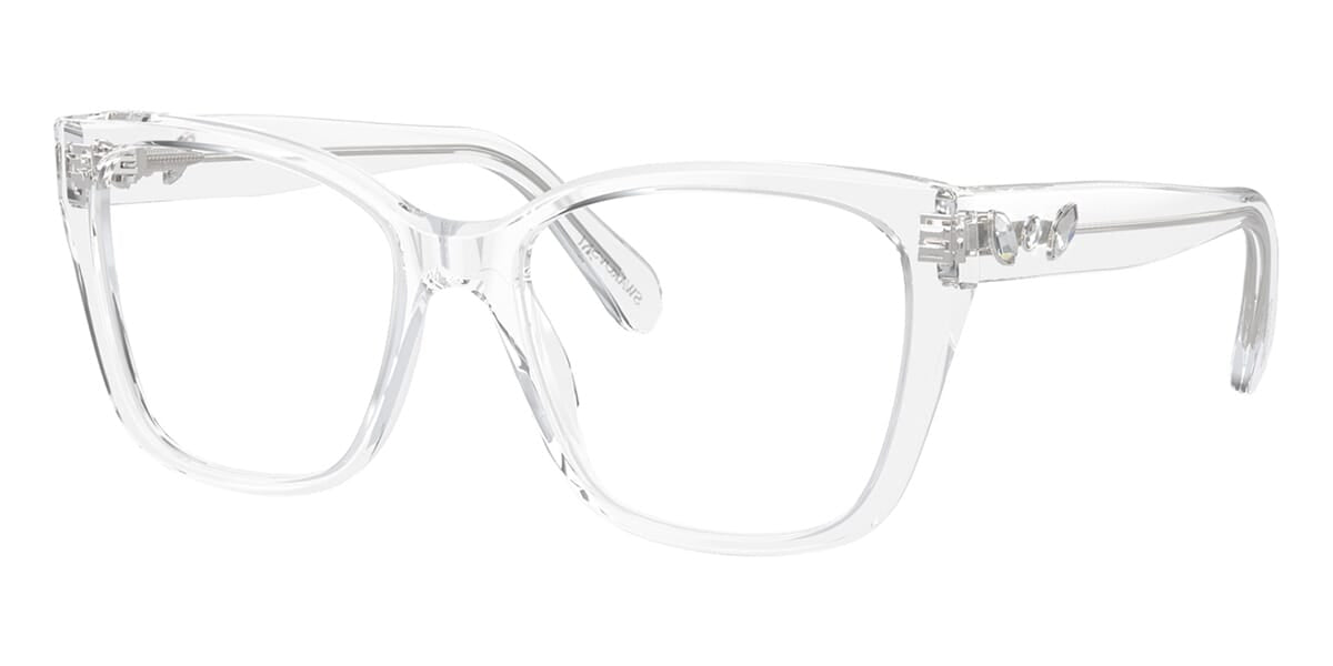 Swarovski White Metal & Plastic Glasses Women\'s (Frames) Swarovski SK1006 eyeglasses for women in SILVER main image 2