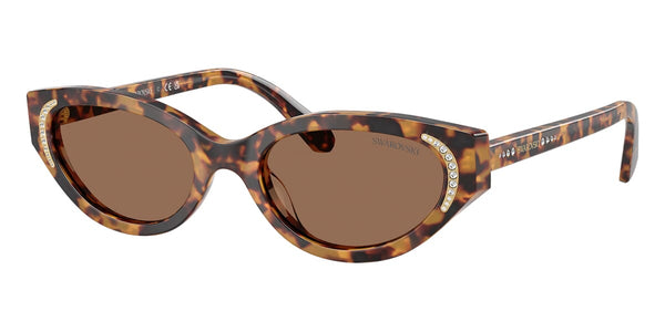 SWAROVSKI ベアー Sunglasses, Oval shape, 2 in 1 clip-on, SK7044, Silver tone