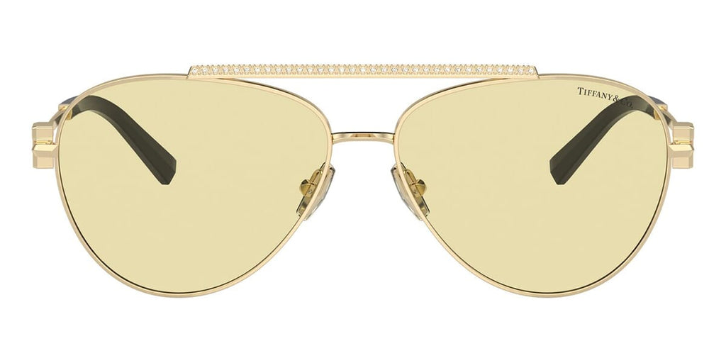 Tiffany サングラス　希少　ラウンド　ゴールド Tiffany TF3104D Sunglasses 617811 Pale Gold - eye-oo.com
