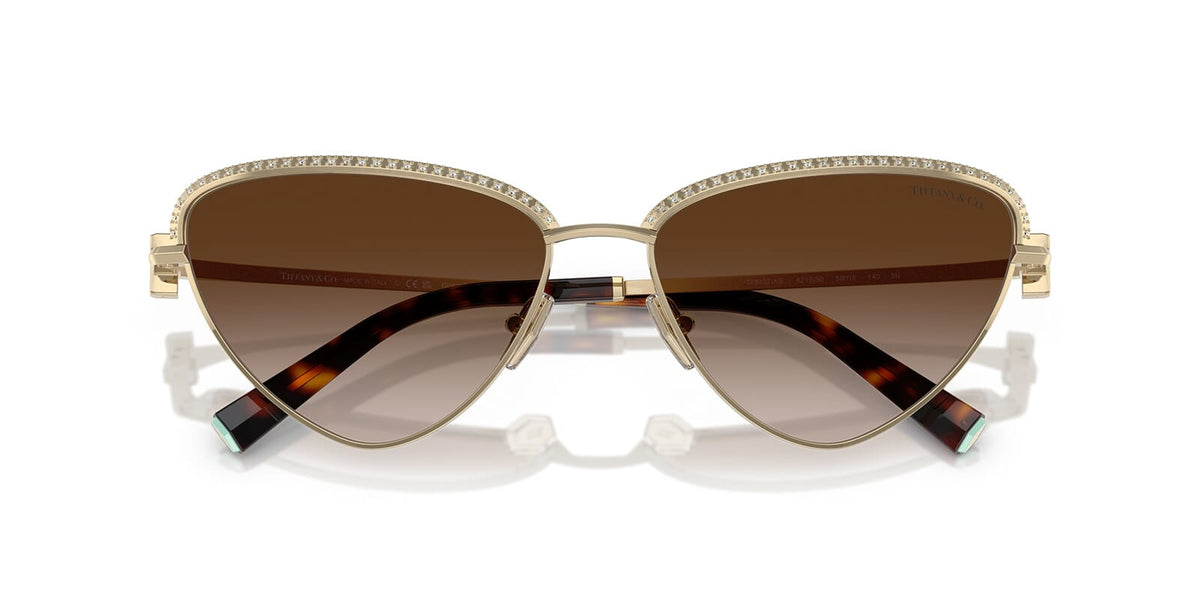 Tiffany & Co TF3107KB 6212/3B Gold Plated Sunglasses