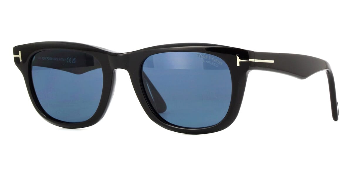 Occhiali Da Sole Tom Ford JADEN FT 1017, Montatura Rutenio Chiaro E Lenti Blu, Fatti In Italia