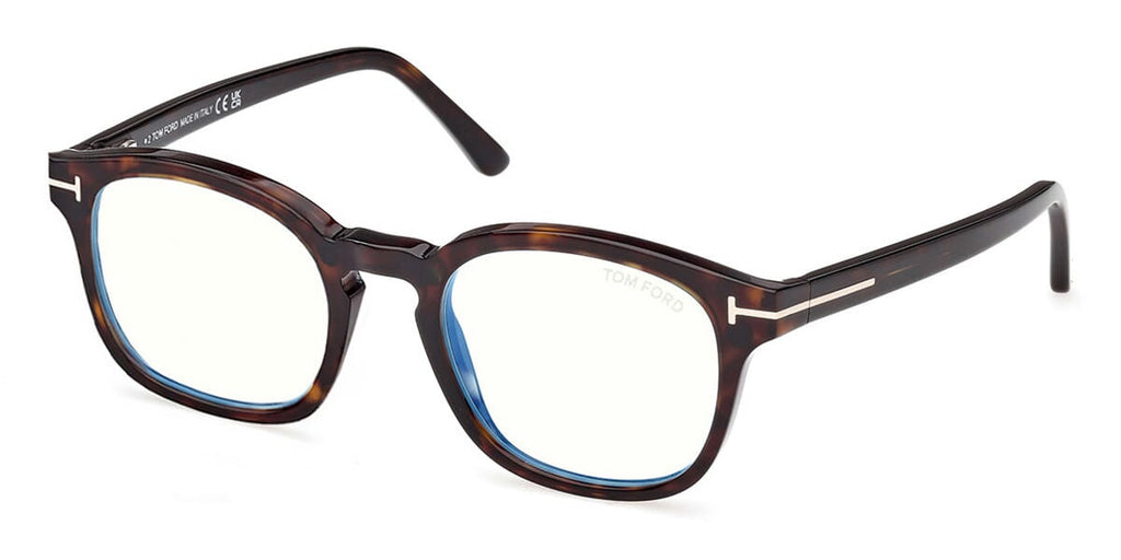Tom Ford TF5532-B 01D Blue Control with Magnetic Clip On Glasses