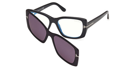 Tom Ford TF6176-B 001 with Magnetic Clip On Glasses