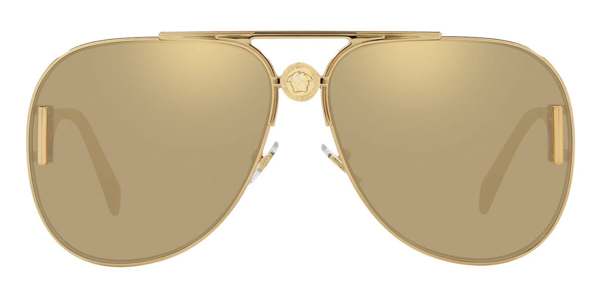 Versace 2255 1002/03 Gold Plated Lens Sunglasses