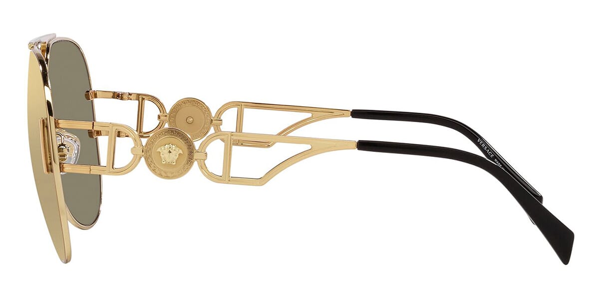 Versace 2255 1002/03 Gold Plated Lens Sunglasses