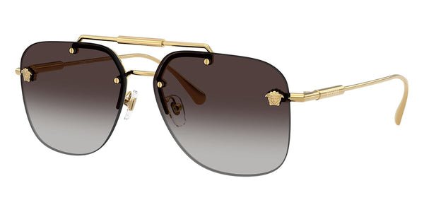 Versace VE2296 1002/84 Pilot Gray Gold Unisex Sunglasses Authentic NEW Versace VE2296 1002/84 Sunglasses - US main image 3